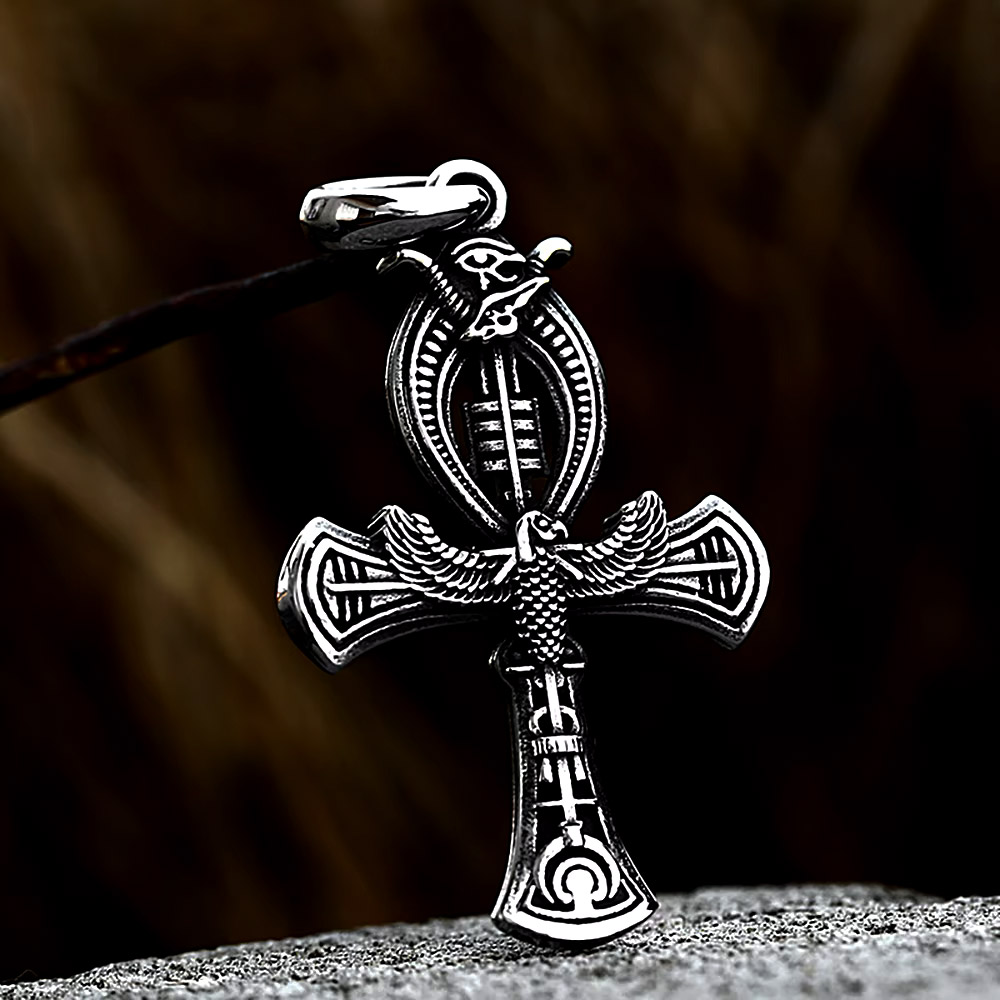 Women'S Eagles Accessories - Retro Eagle Ankh Cross Stainless Steel