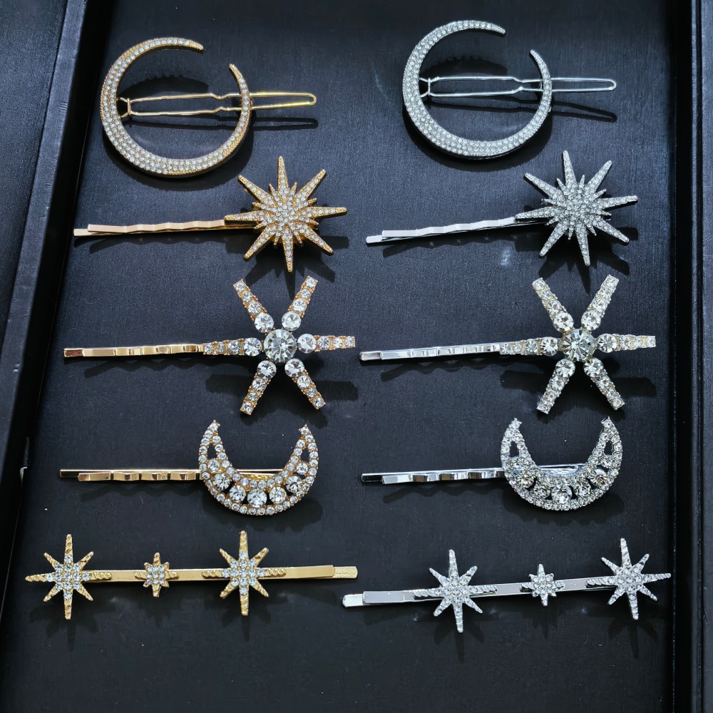 Women'S Accessories H&M - 3/4 pcs set Crystal Star Hairpins