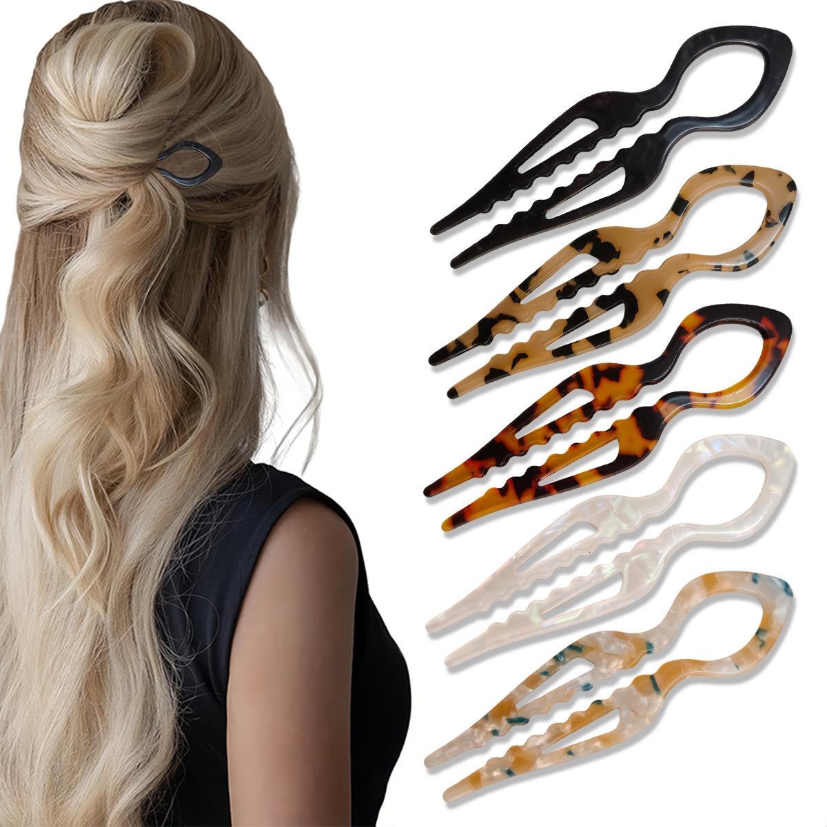 U-Shaped Hair Sticks Tortoises - Women'S Accessories H&M 评论和价格