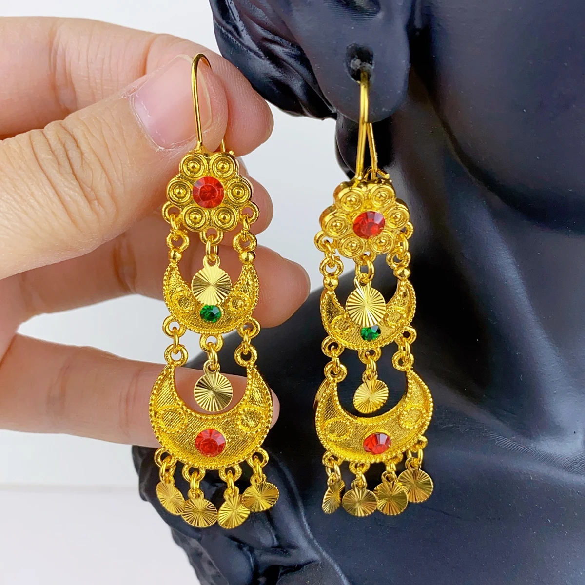 Indian Drop Dangle Earrings Je - Women Accessories Dubai 评论和价格