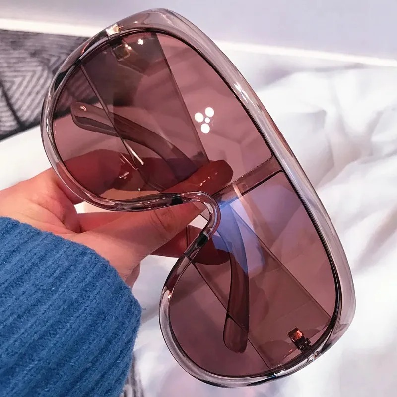 One Piece Oversize Shield Sung - Sunglasses Oversized Square 评论和价格