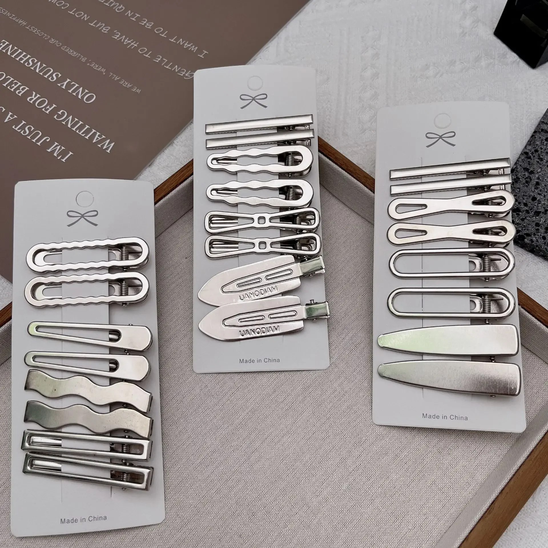 Sliver Metal Hair Clips Women  - Women Accessories Combo 评论和价格