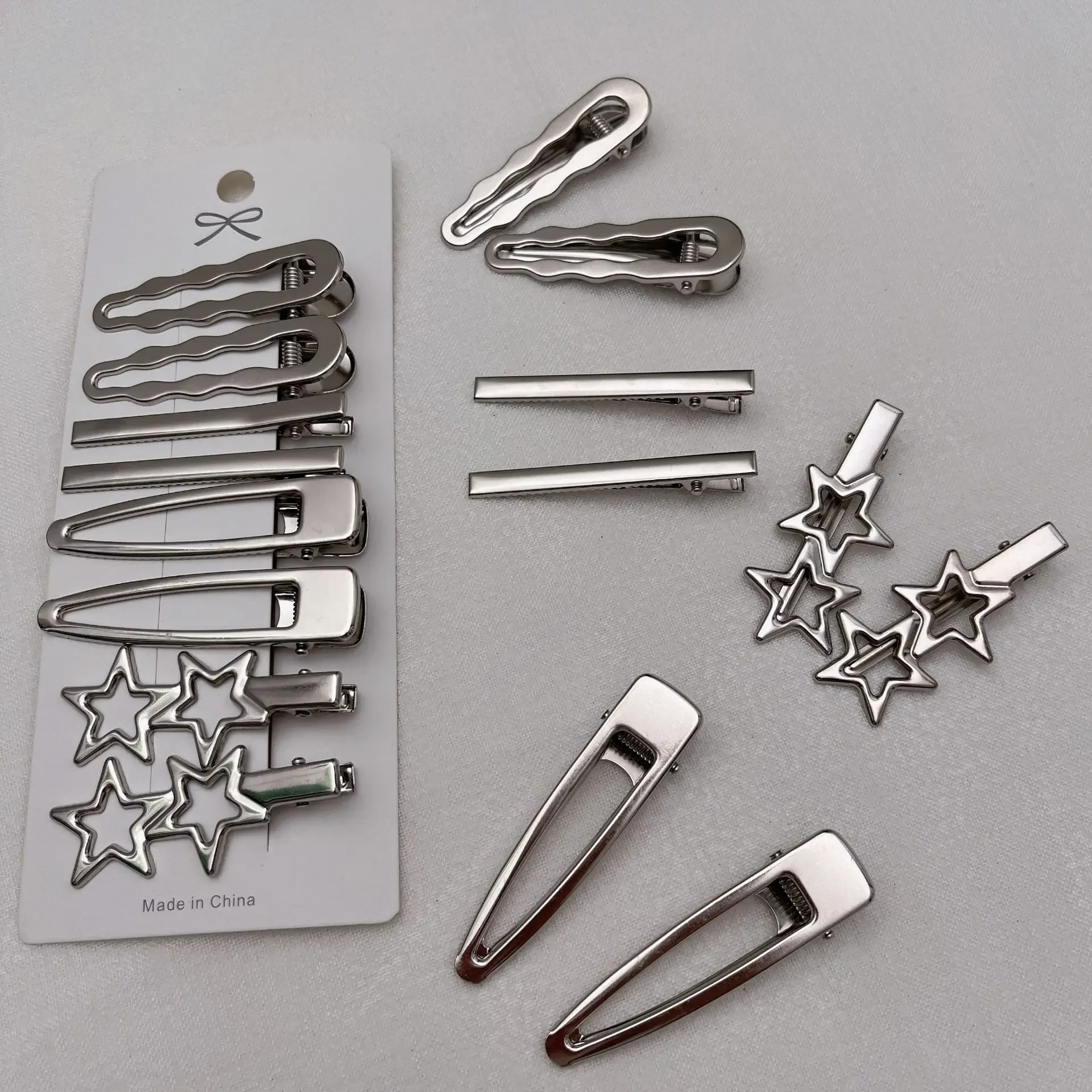 Sliver Metal Hair Clips Women  - Women Accessories Combo 评论和价格