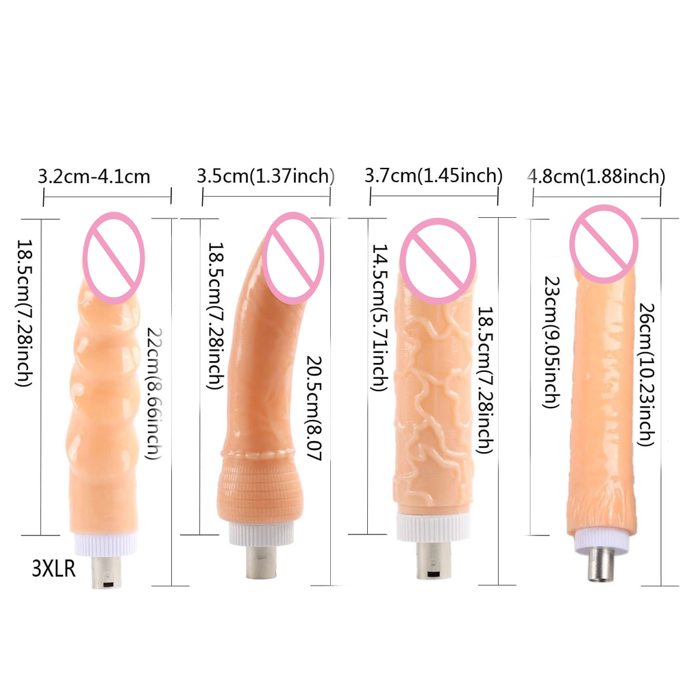 4pcs Sex Machine 3XLR Attachme - Women Accessories Combo 评论和价格