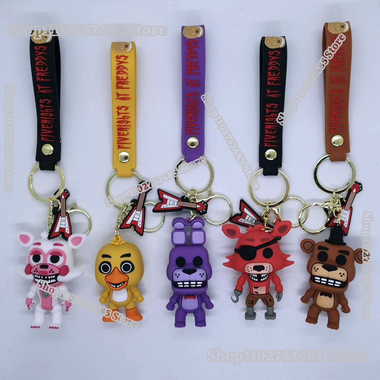 5pcs Cartoon Anime FNAF Figure - Women'S Key Accessories 评论和价格