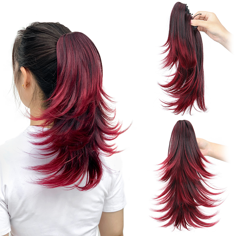 14Inch Synthetic Short Curly L - Hair Claw Clip Set 评论和价格