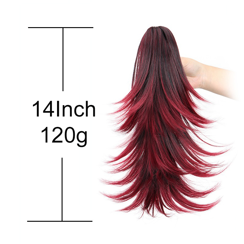 14Inch Synthetic Short Curly L - Hair Claw Clip Set 评论和价格