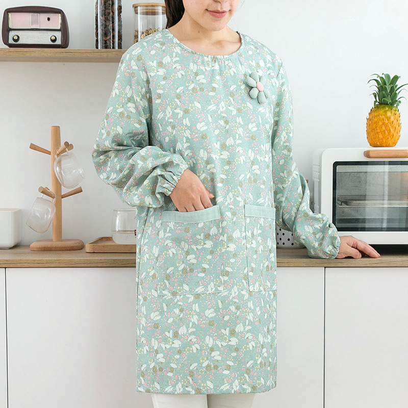 Women's Cotton Long Sleeved Ap - Women Kitchen Accessories 评论和价格