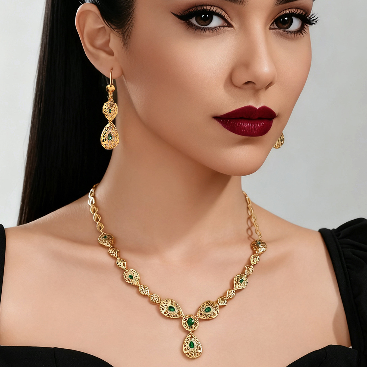 9999 Gold Drip Set - Middle Ea - Women Accessories Dubai 评论和价格