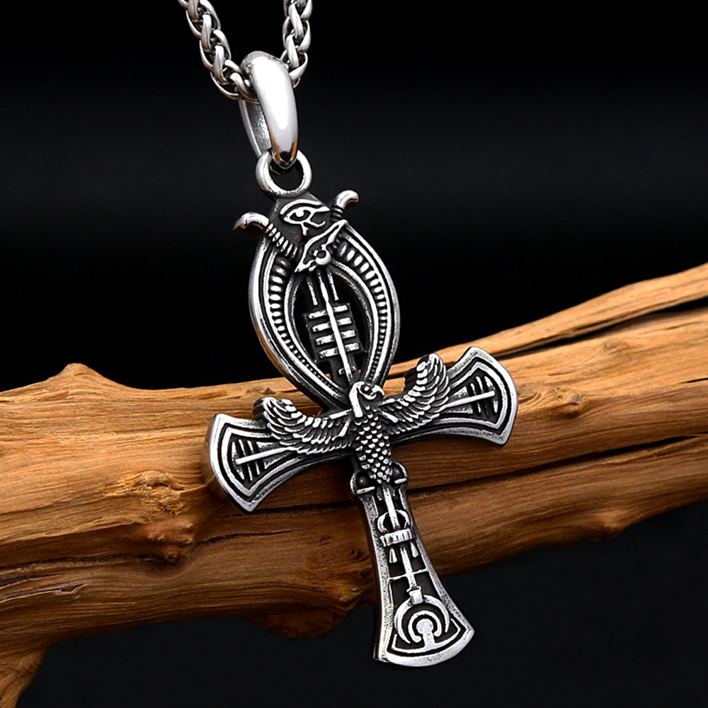 Retro Eagle Ankh Cross Stainle - Women'S Eagles Accessories 评论和价格
