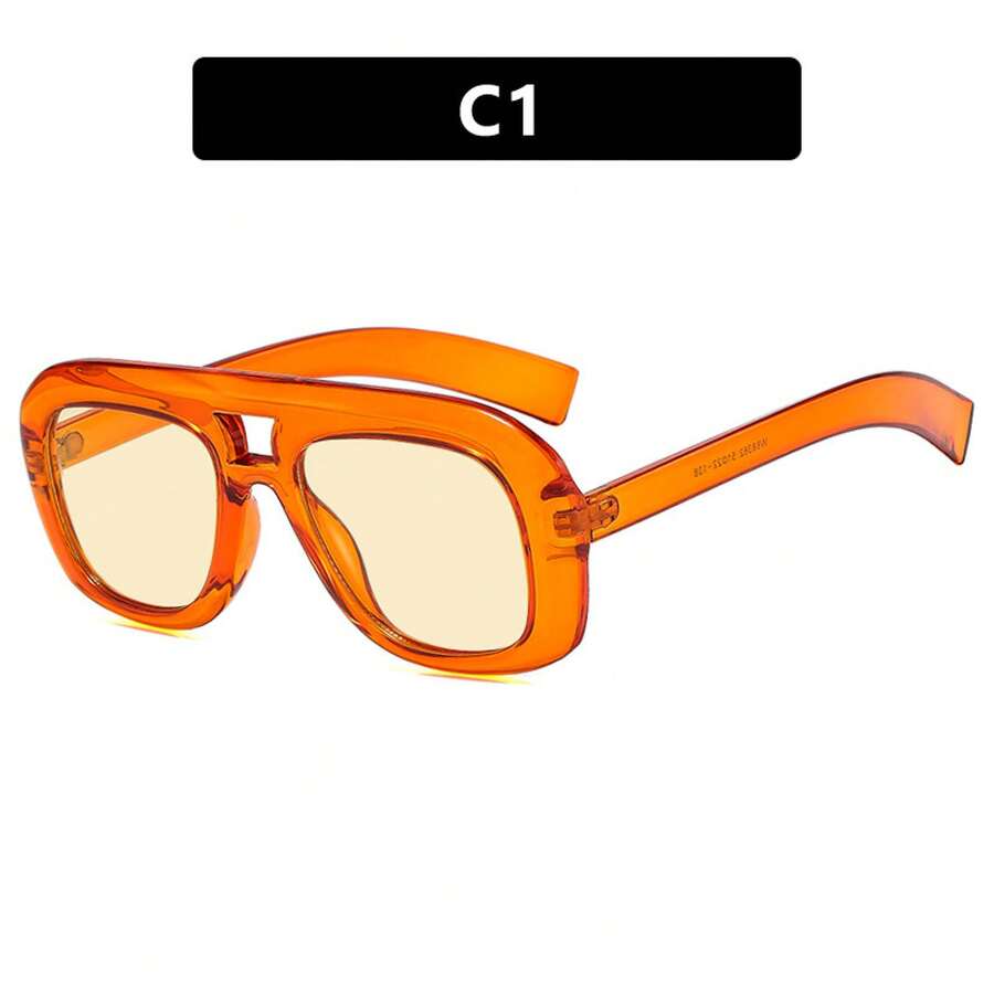 Double Bridge Oversized Square - Sunglasses Oversized Square 评论和价格