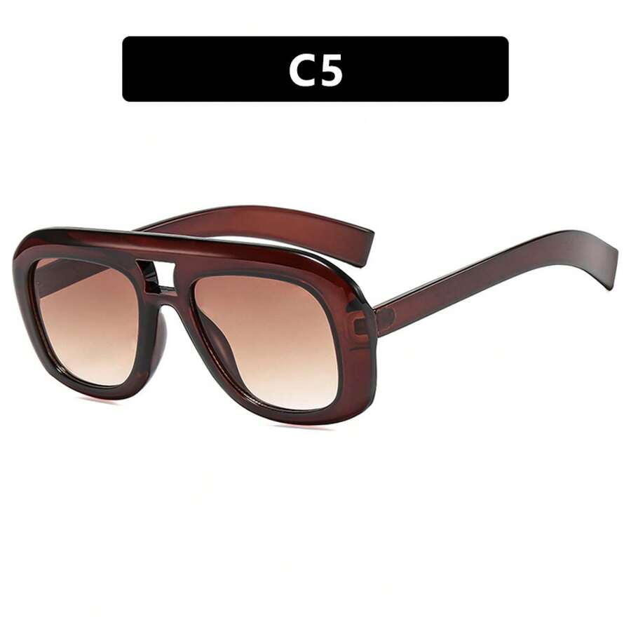 Double Bridge Oversized Square - Sunglasses Oversized Square 评论和价格