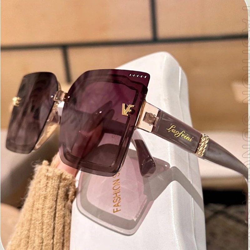 New Cool Rimeless Polarized Su - Sunglasses Oversized Square 评论和价格