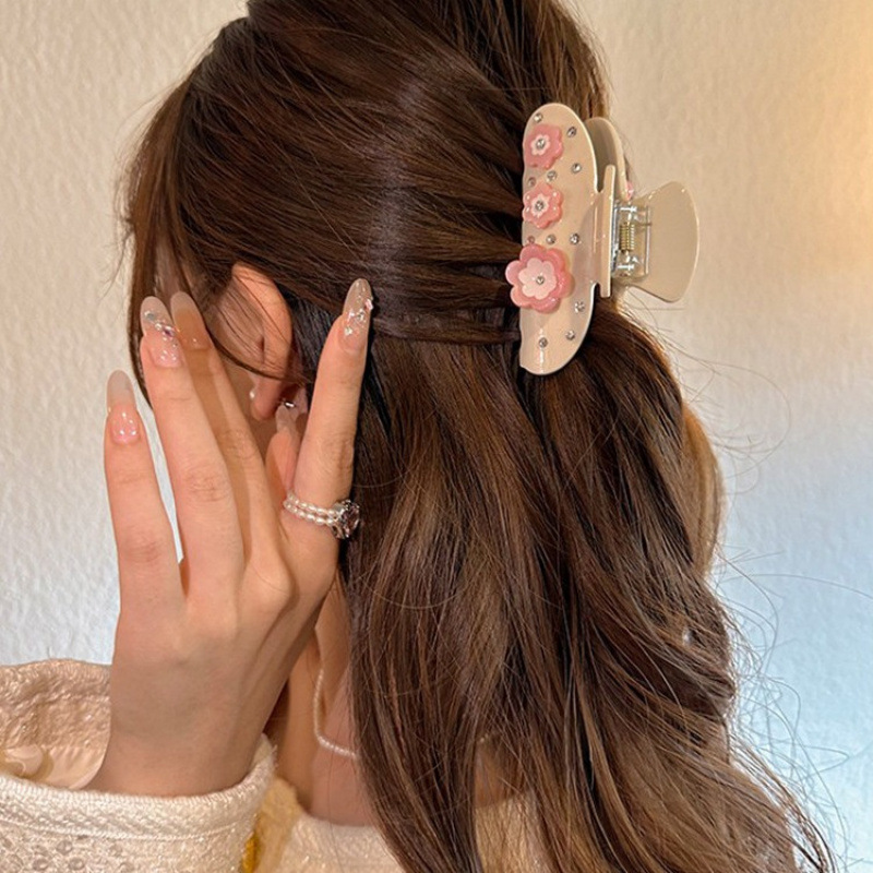 1pc acetate sweet rhinestone f - Hair Claw Clip Set 评论和价格