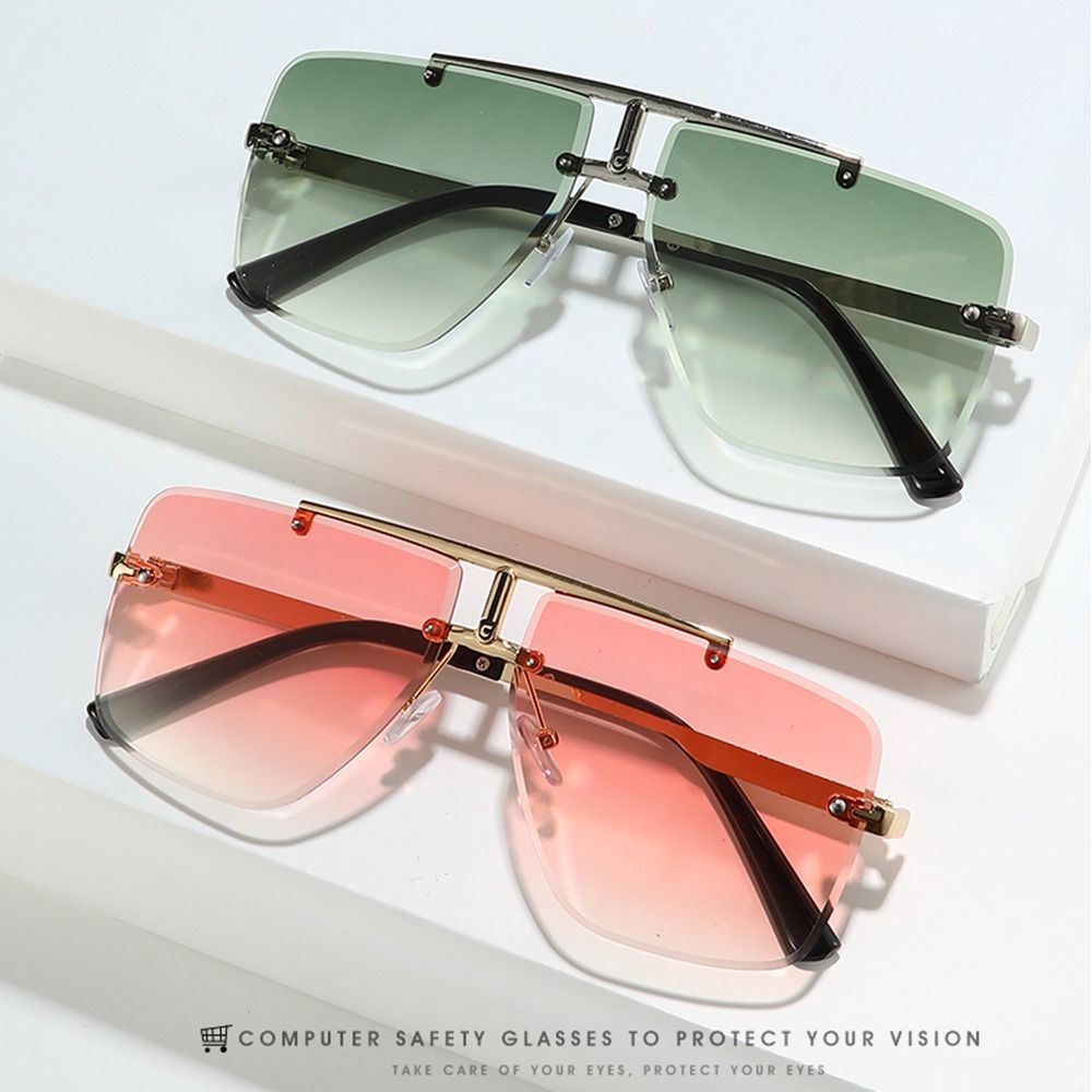 1pc Oversized Double Bridge Su - Sunglasses Oversized Square 评论和价格