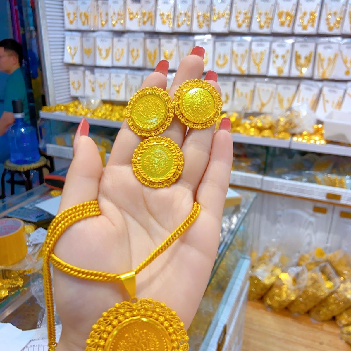 New 24K Gold Plated Dubai Jewe - Women Accessories Dubai 评论和价格