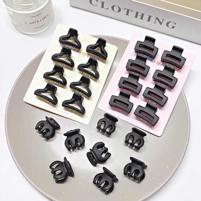 8pcs/set Black Colorful Geomet - Hair Claw Clip Set 评论和价格