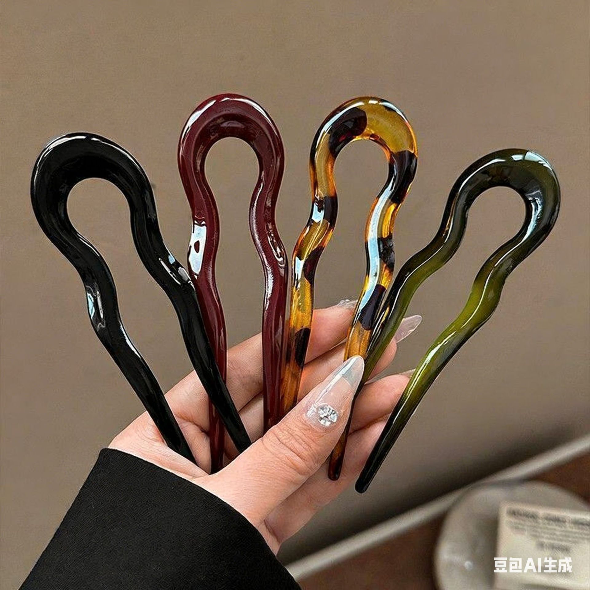 Elegant Acrylic U-shaped Hairp - Women'S Accessories H&M 评论和价格