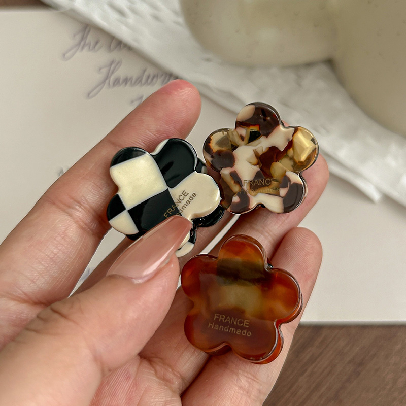 8Pcs/Set Cute Flower Acetate H - Hair Claw Clip Set 评论和价格
