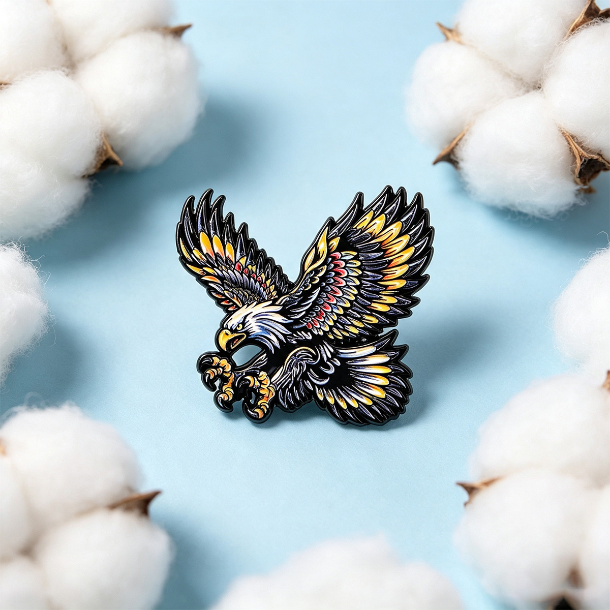 9pcs Flying Eagle Enamel Pin B - Women'S Eagles Accessories 评论和价格