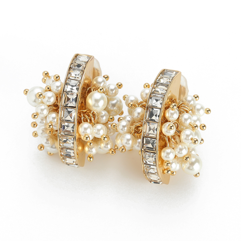 Vintage White Crystal Pearl Ea - Women Accessories Dubai 评论和价格